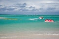 People enjoy the holiday on Mauritius Royalty Free Stock Photo